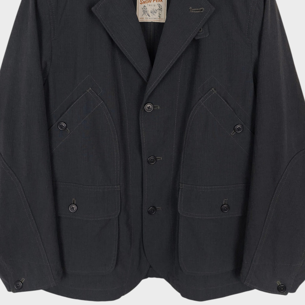 SNOW PEAK Men's Dark Grey Made in Japan Takibi Hunting Chore Jacket