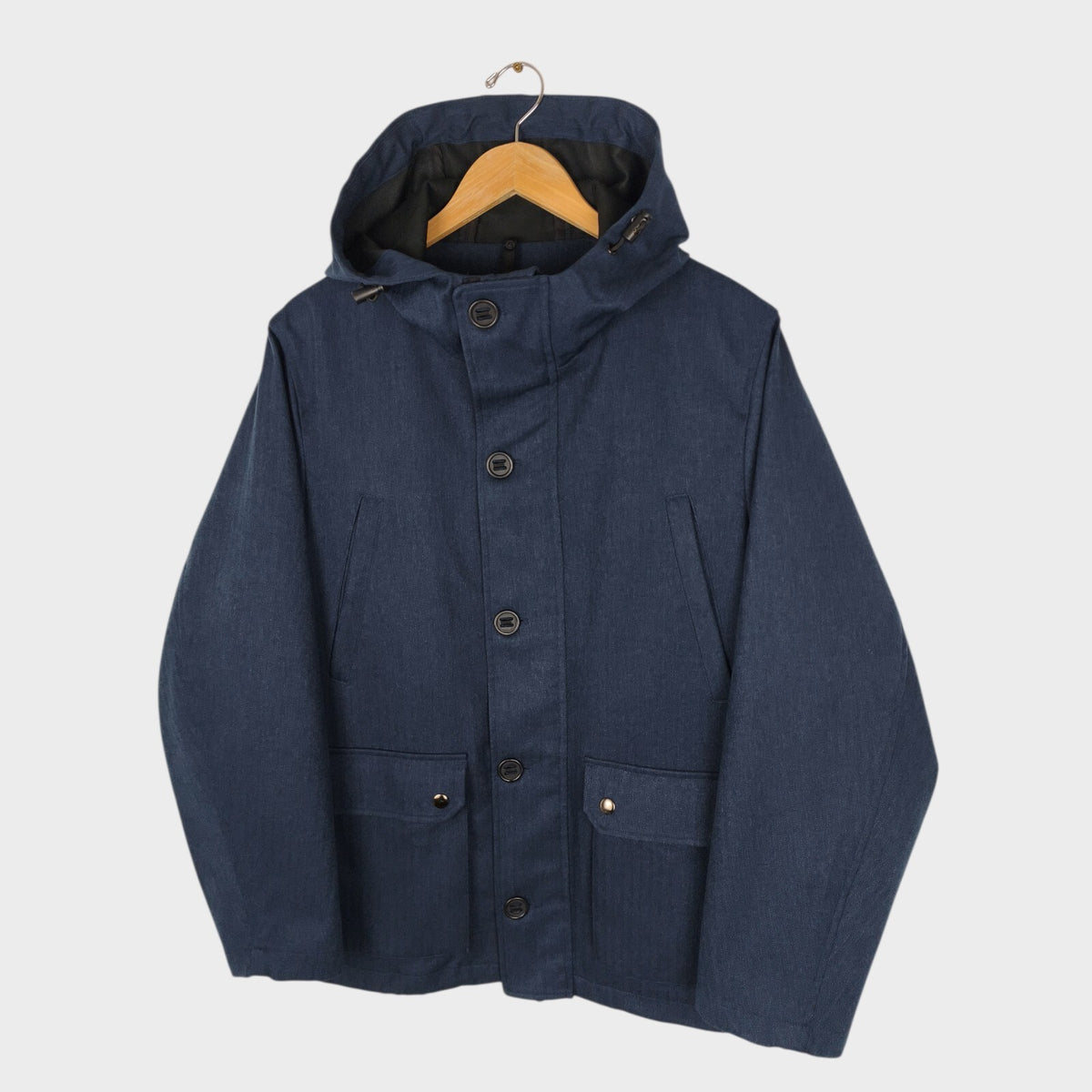 BEAMS B:MING Men's Navy Blue Waterproof Mountain Parka Jacket