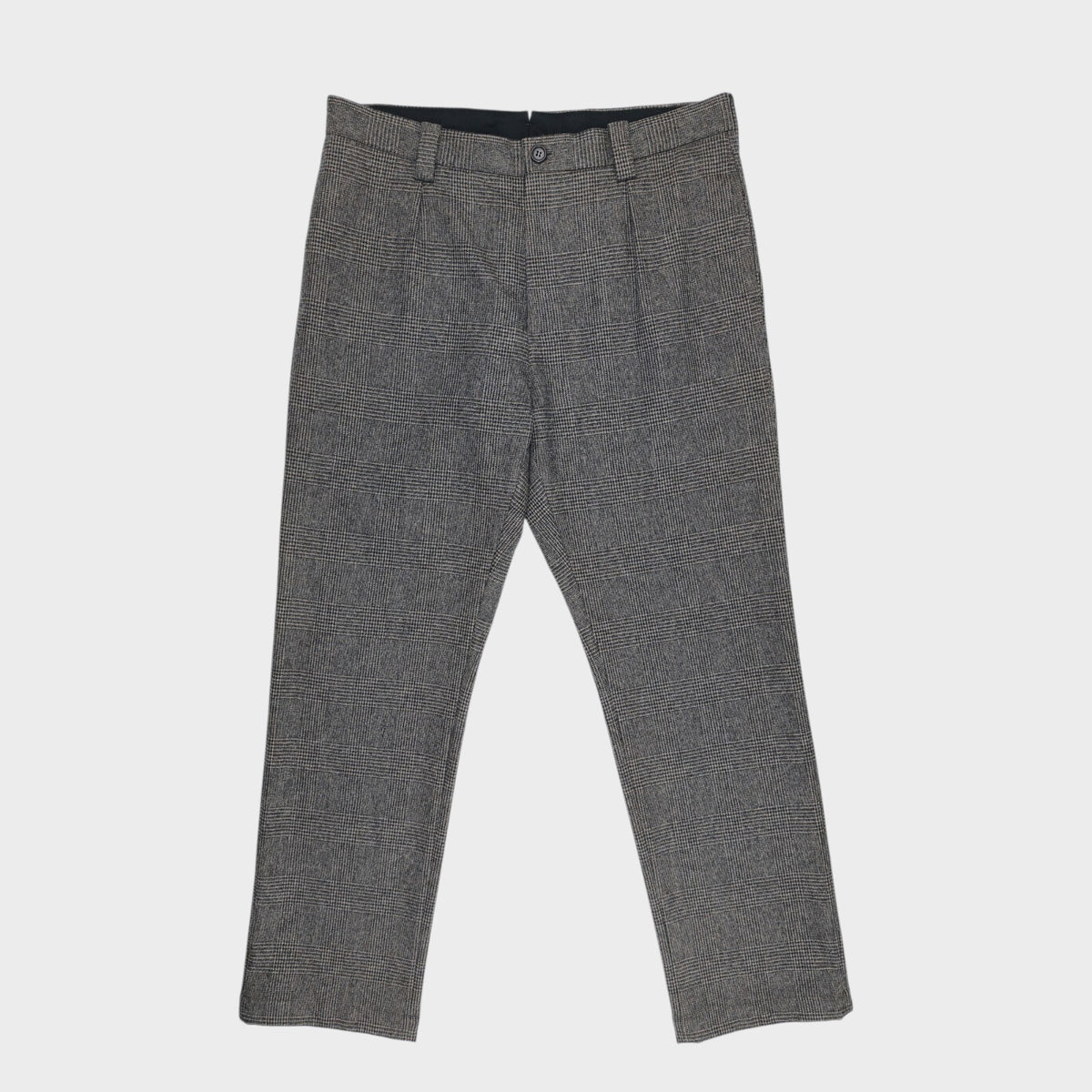 MARGARET HOWELL Men's Fox Brothers Grey Glen Check 100% Wool Trousers