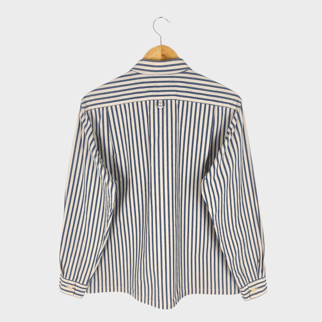 MHL MARGARET HOWELL Men's Striped Cotton/Linen Shirt