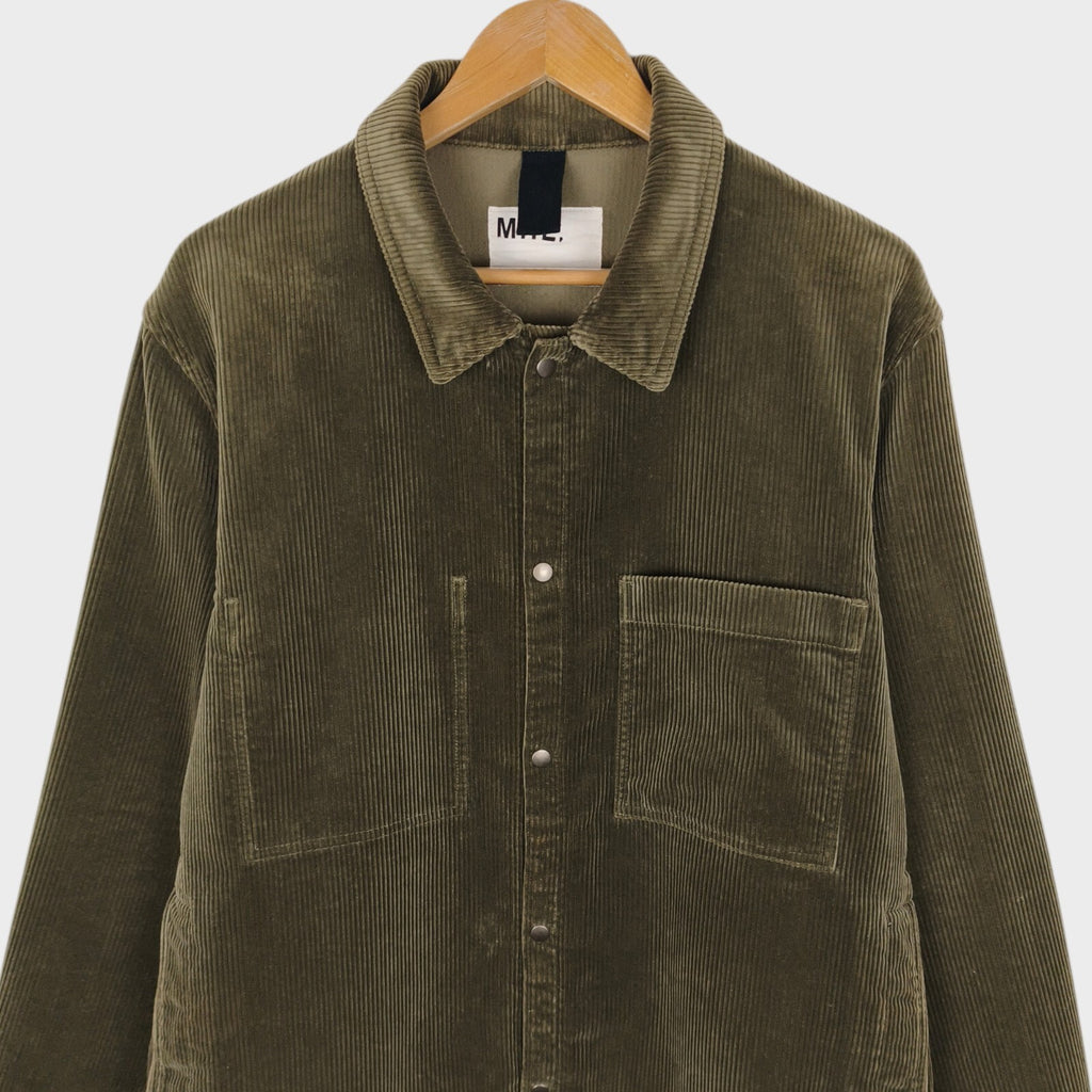 MHL MARGARET HOWELL Men's Olive Green Heavyweight Corduroy Chore Jacket