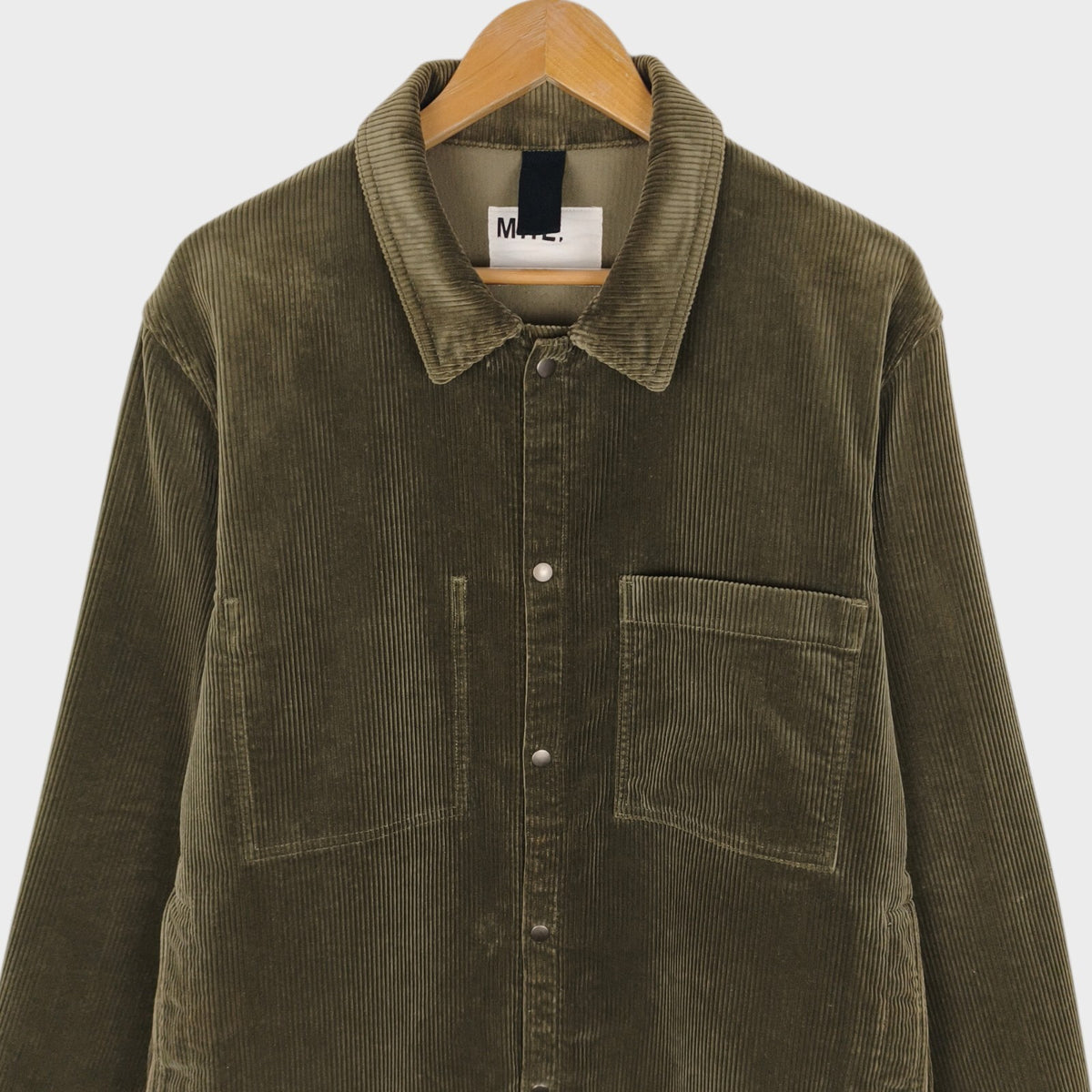 MHL MARGARET HOWELL Men's Olive Green Heavyweight Corduroy Chore Jacket