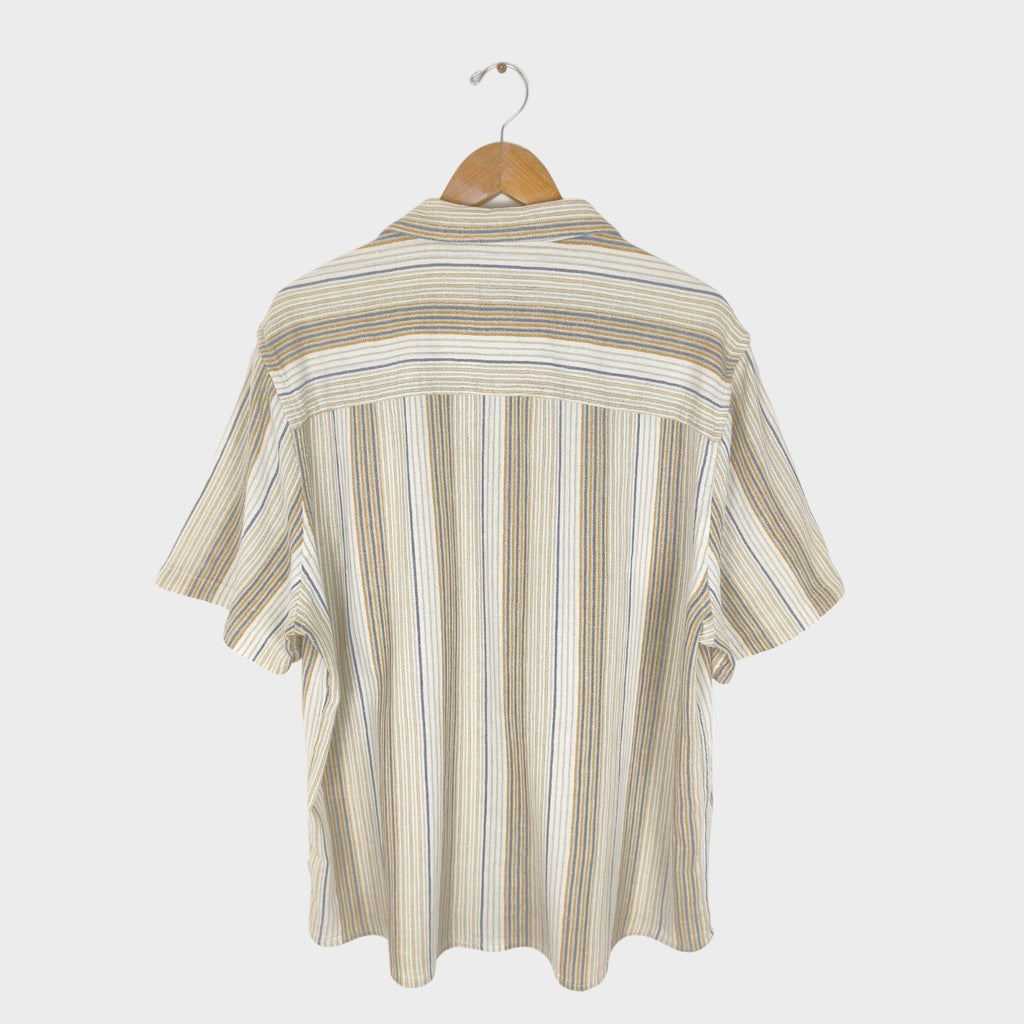 WAX LONDON Men's Striped Cotton Relaxed Fit Short Sleeved Shirt