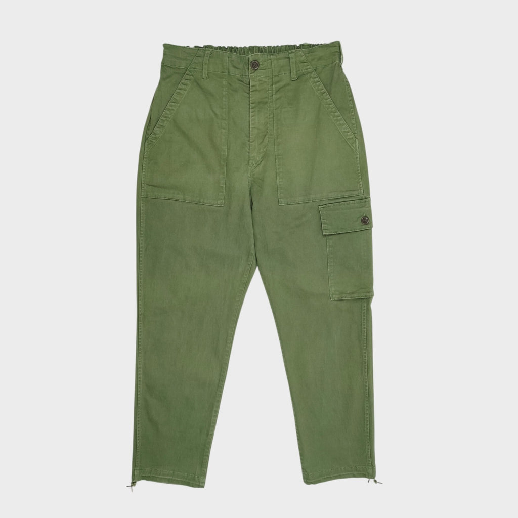 SAGE DE CRET x BEAMS PLUS Men's Green Cargo Trousers