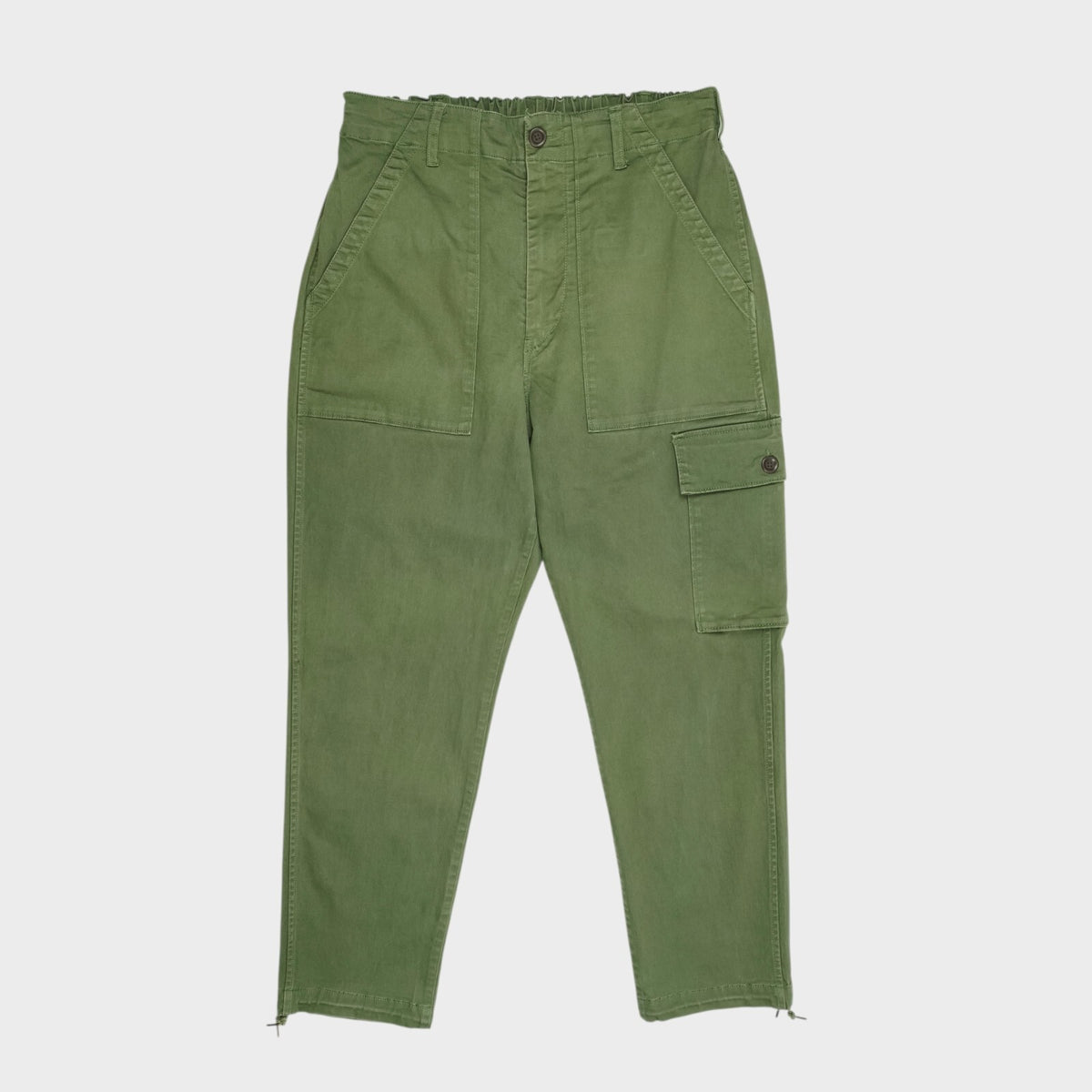 SAGE DE CRET x BEAMS PLUS Men's Green Cargo Trousers