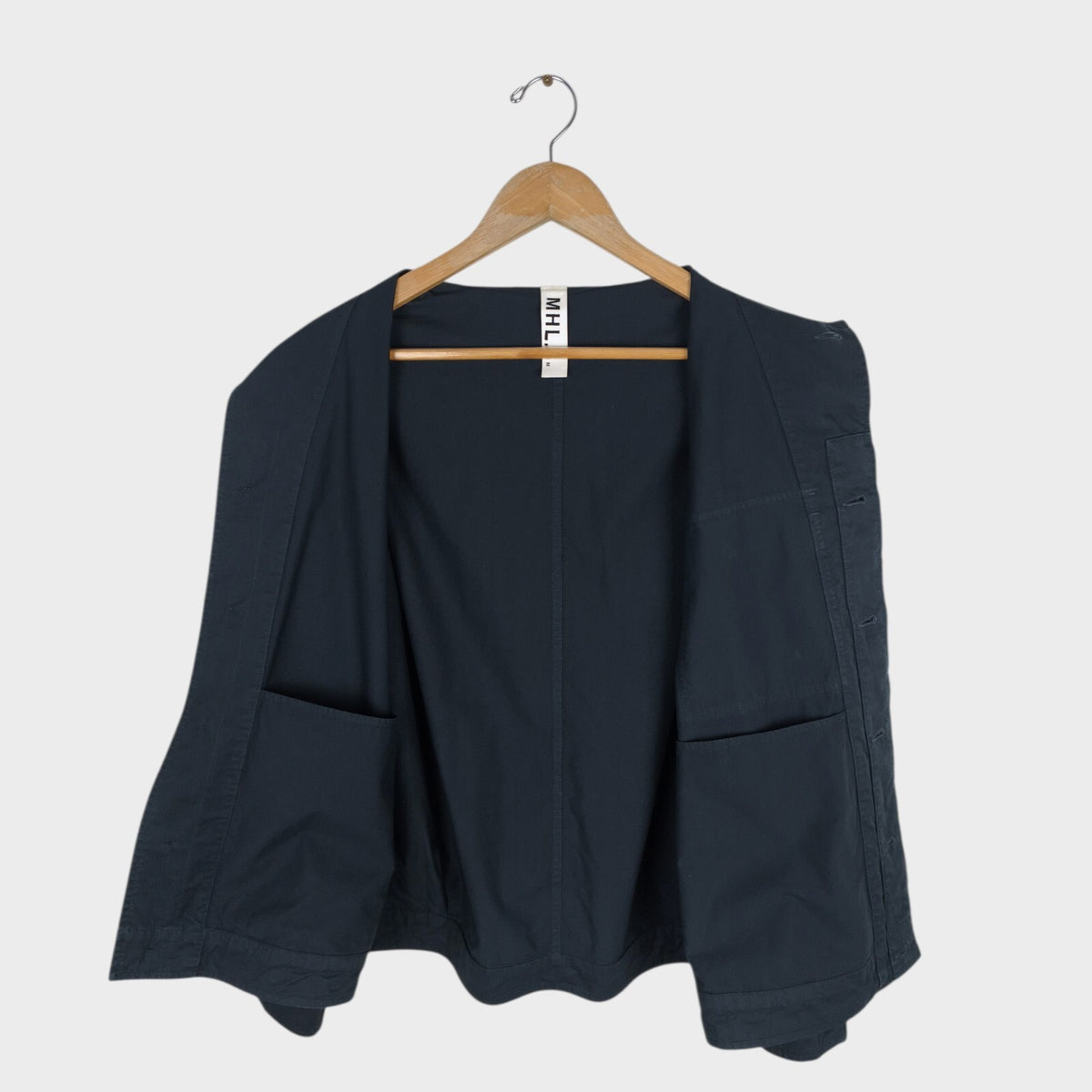 MHL MARGARET HOWELL Men's Dark Navy Cotton Poplin Blouson Jacket