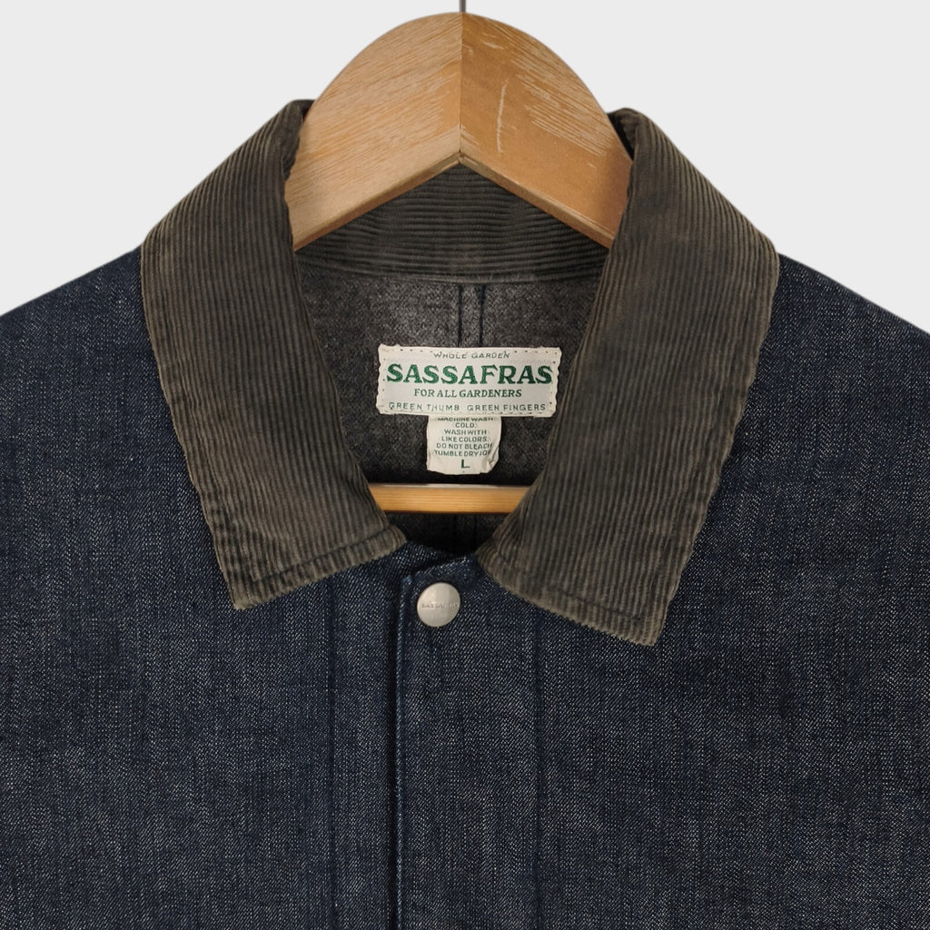 SASSAFRAS Men's Made in Japan Green Thumb Denim Chore Jacket