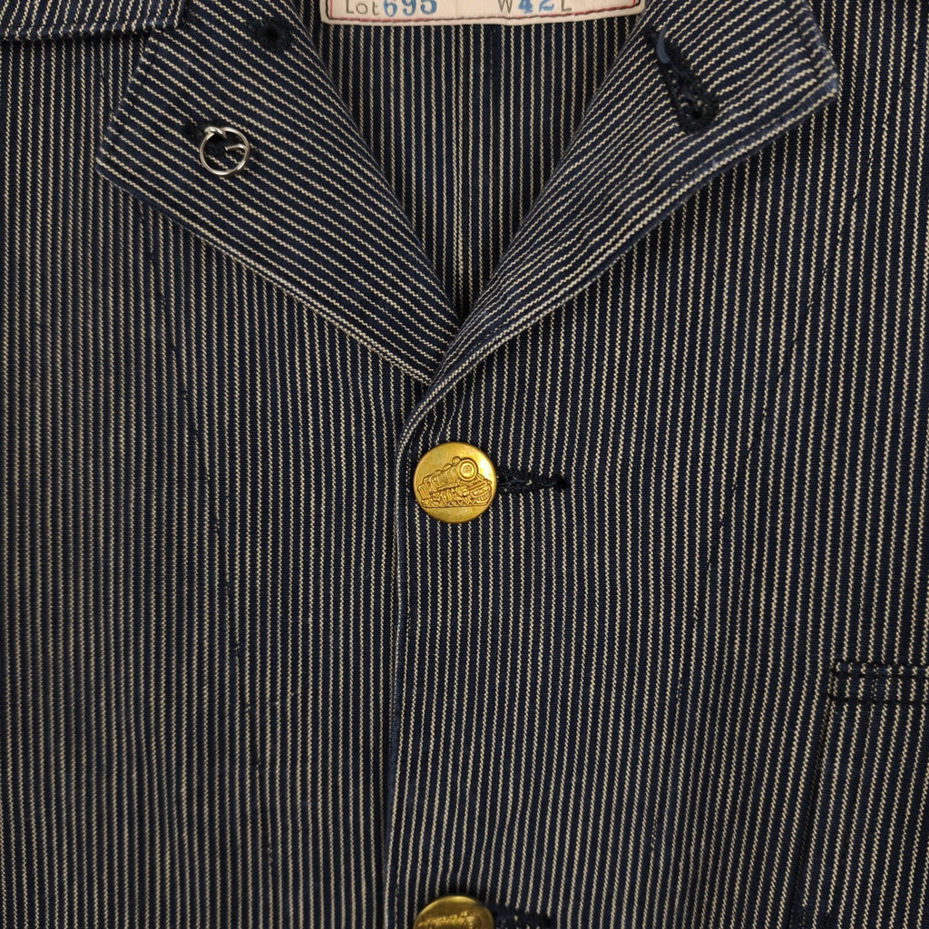 SUGAR CANE Men's Made in Japan Striped Cotton Chore Jacket