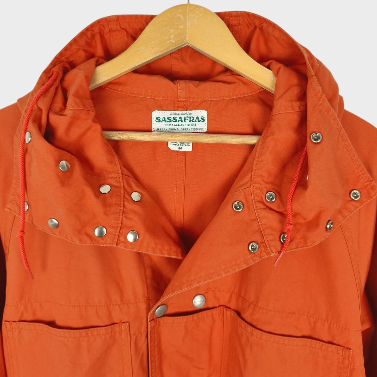 SASSAFRAS Men's Made in Japan Orange Blower Bud Parka Jacket