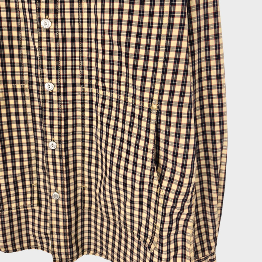 SASSAFRAS Men's Made in Japan Checked 4 Pocket Utility Shirt