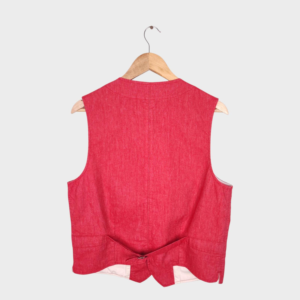 MANIFATTURA CECCARELLI Men's Pastel Red Made in Italy Waistcoat