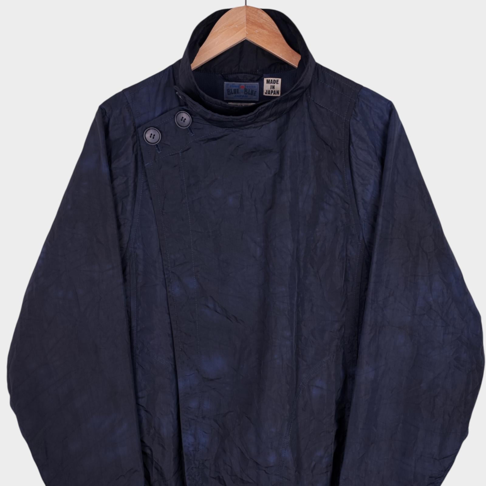 BLUE BLUE JAPAN Men's Made in Japan Indigo Blue Nylon Cape Coat