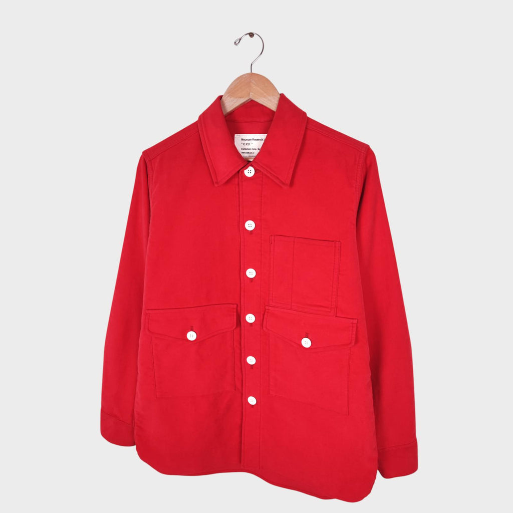 MOUNTAIN RESEARCH Men's Red Made in Japan Heavyweight Brushed Cotton CPO Jacket