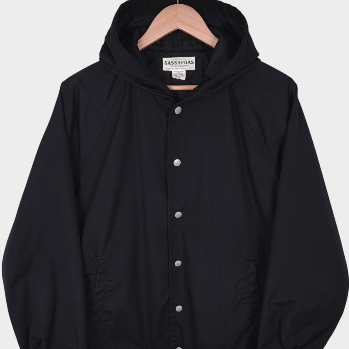 SASSAFRAS Men's Made in Japan Black Padded Bud Breaker Jacket