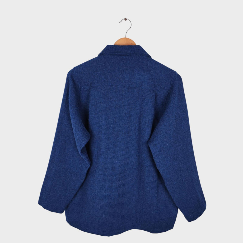 UNIVERSAL WORKS Men's Blue Harris Tweed 100% Wool Easy Jacket