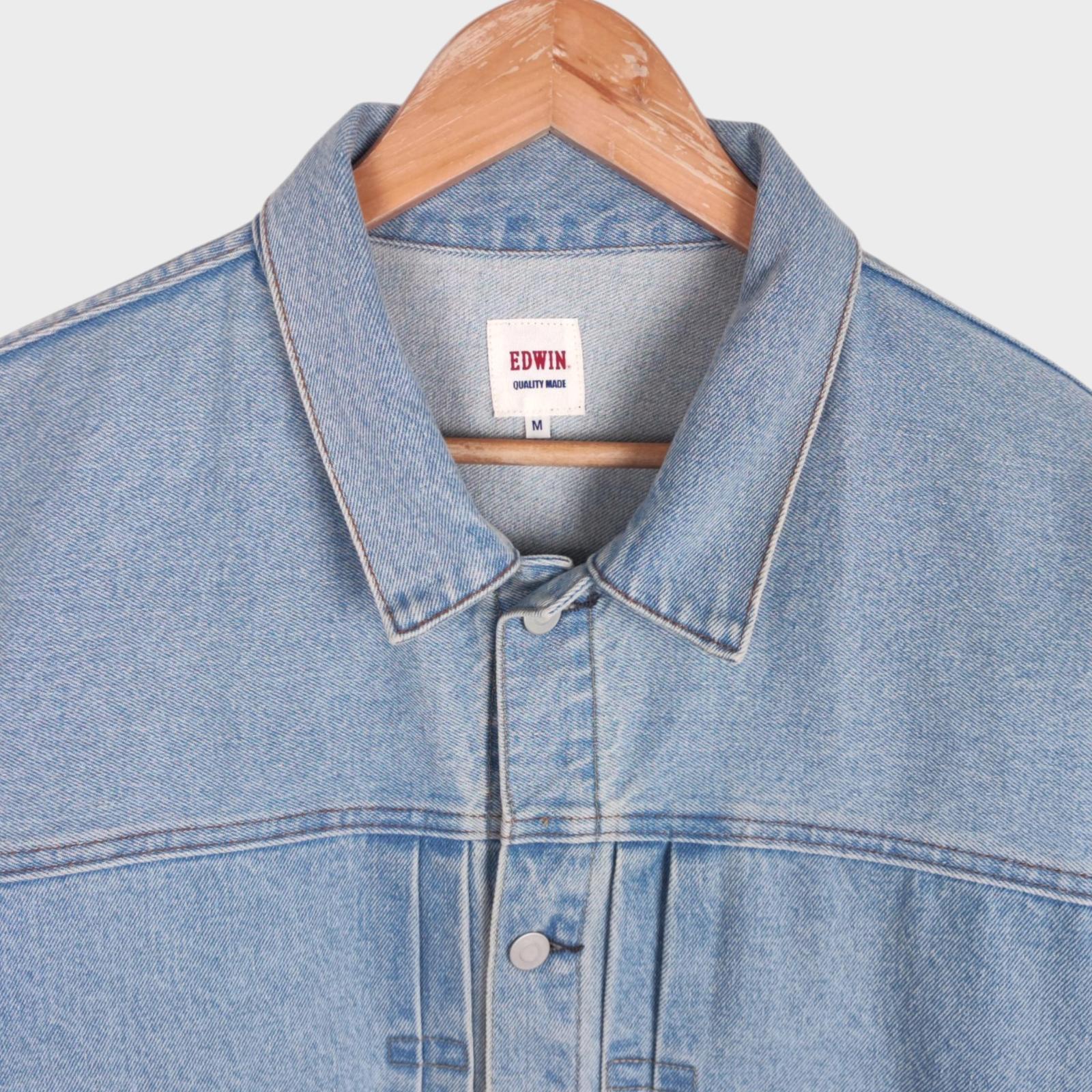 EDWIN Japan Men's Light Blue Denim Trucker Jacket