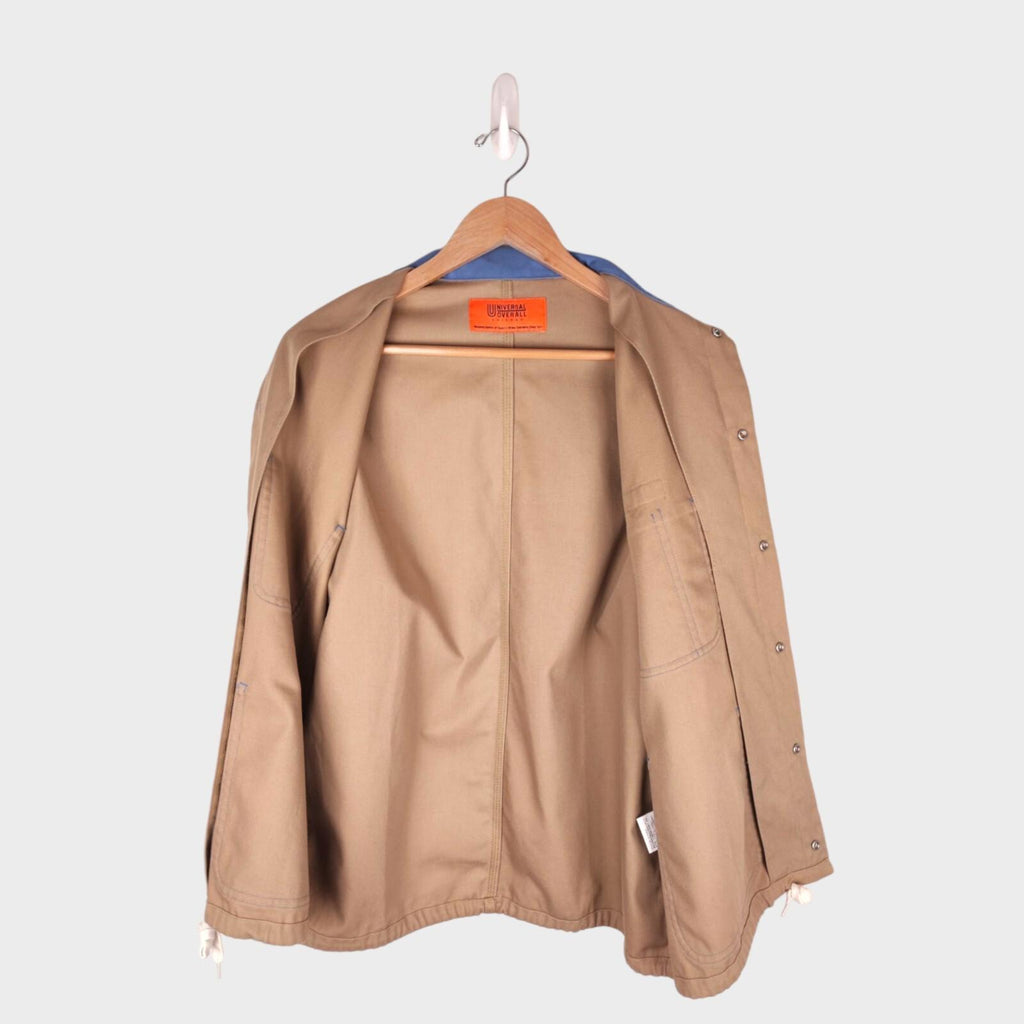 UNIVERSAL OVERALL Men's Beige/Blue Chore Jacket
