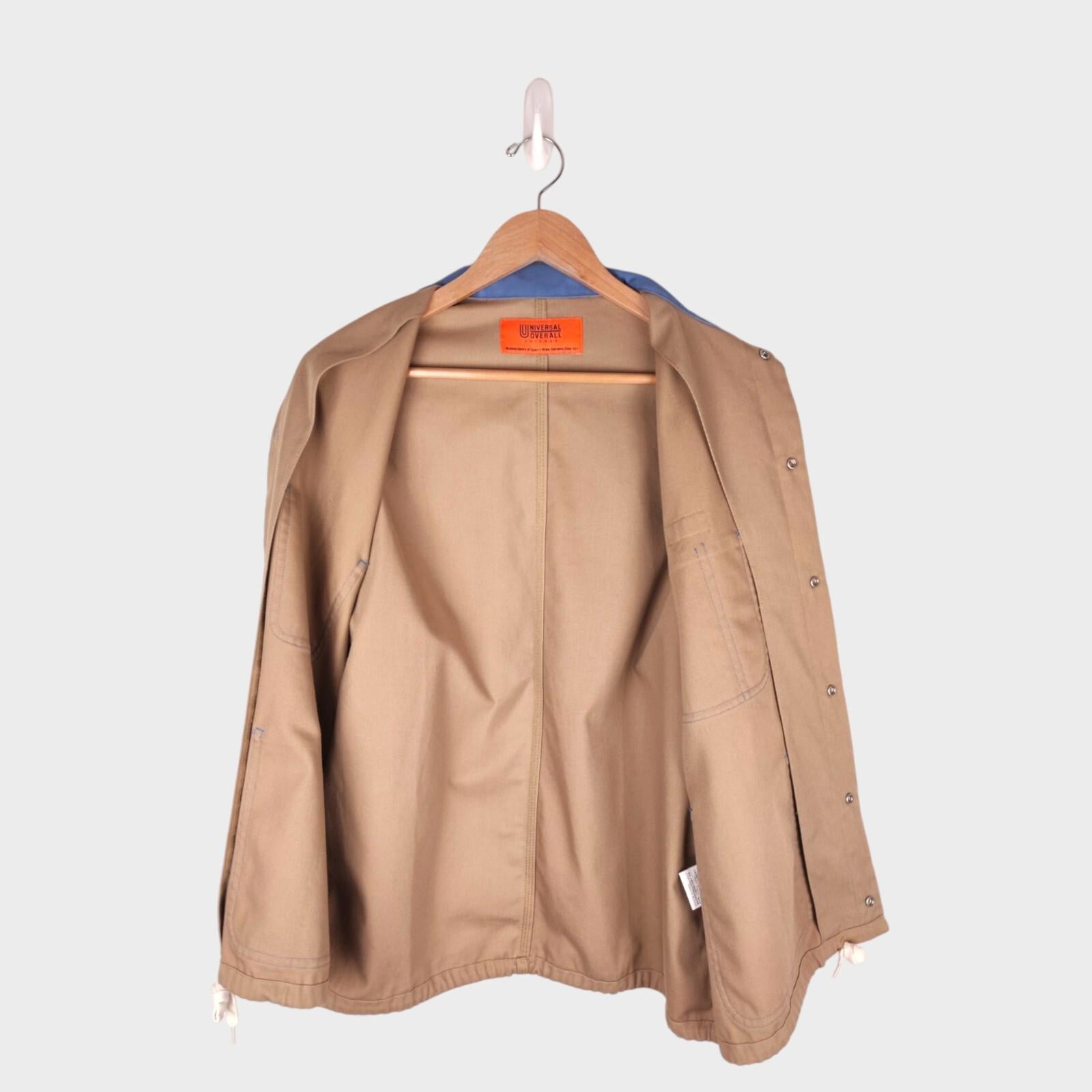 UNIVERSAL OVERALL Men's Beige/Blue Chore Jacket
