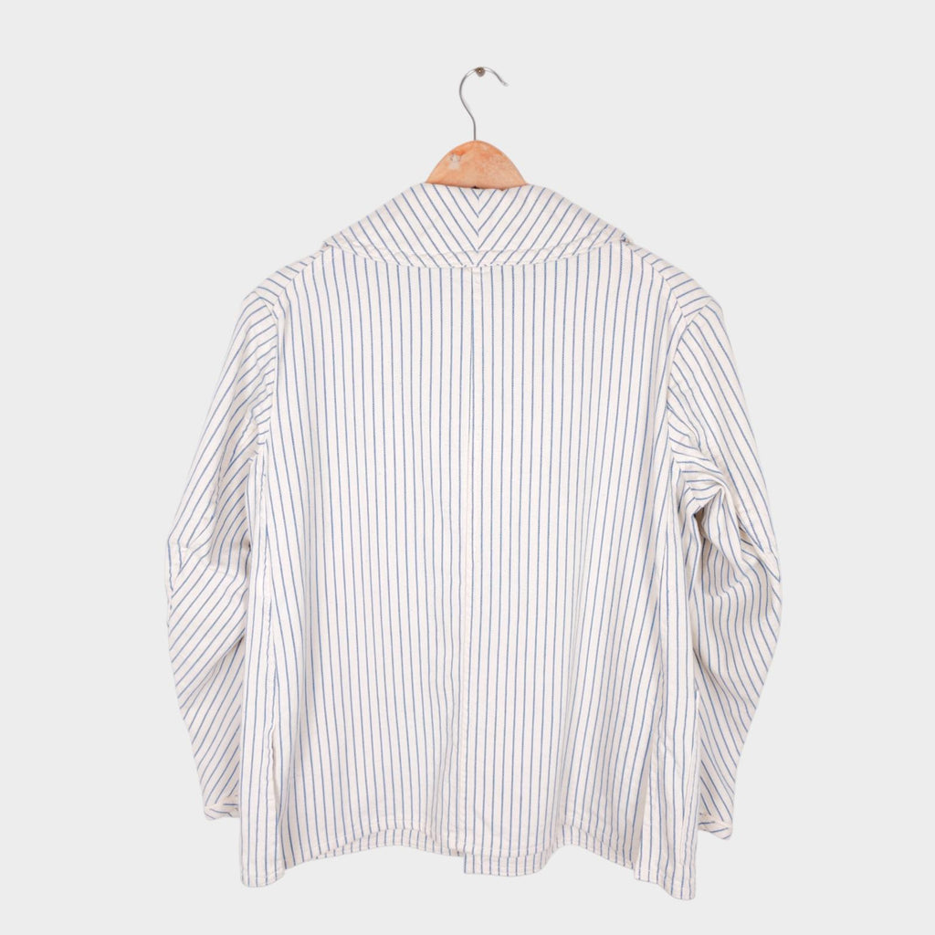 TATAMIZE Men's Made in Japan Striped Shawl Collar Chore Jacket