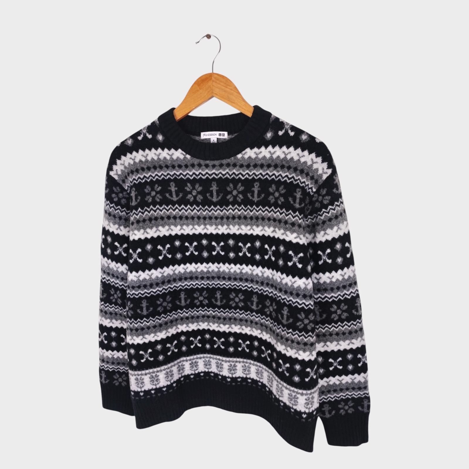 JW ANDERSON x UNIQLO Men's Monochrome Fairisle Nautical Jumper