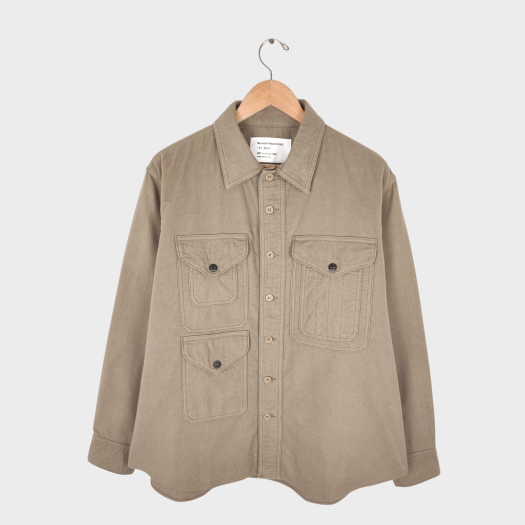 MOUNTAIN RESEARCH Men's Made in Japan Khaki Brushed Flannel FL Overshirt