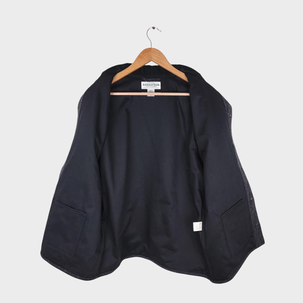 SASSAFRAS Men's Made in Japan Wool Blend Leaf Pruner Tube Jacket
