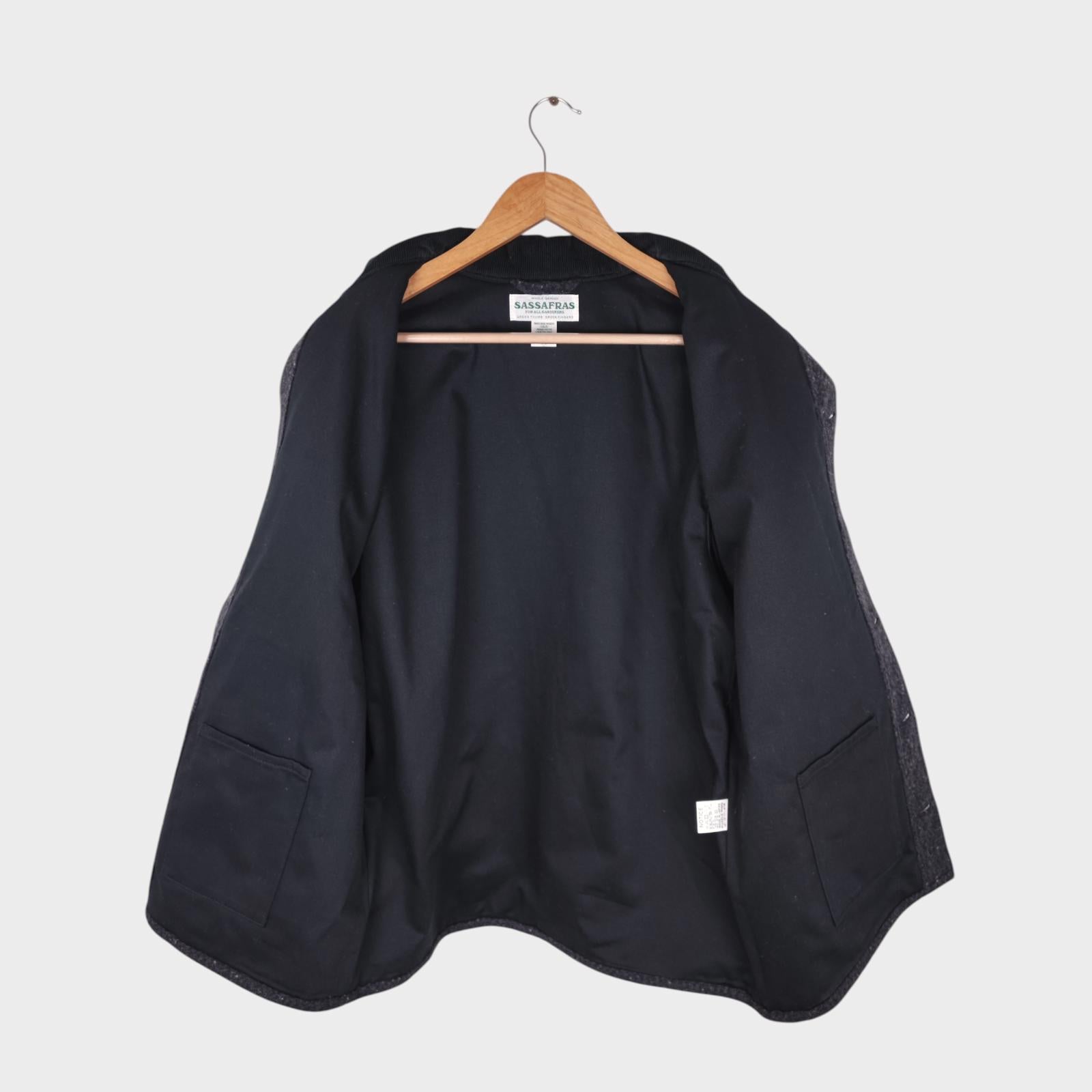 SASSAFRAS Men's Made in Japan Wool Blend Leaf Pruner Tube Jacket