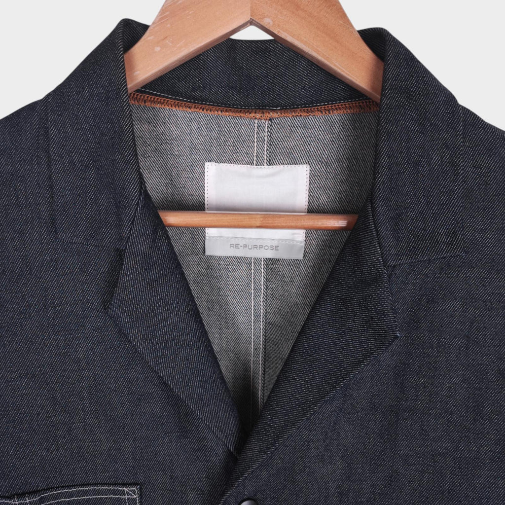 RE-PURPOSE Men's Blue Made in Japan Denim Chore Jacket