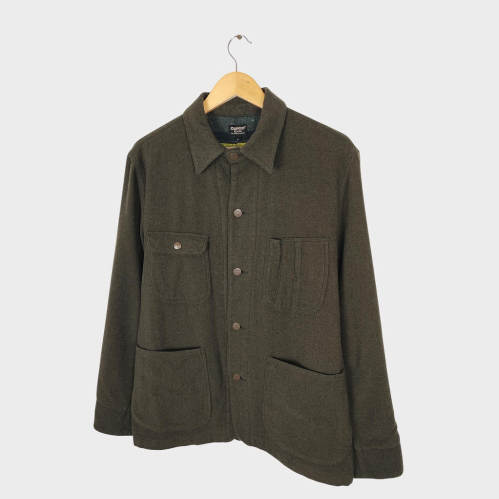 OSHKOSH Men's Vintage Green Wool Blend Chore Jacket