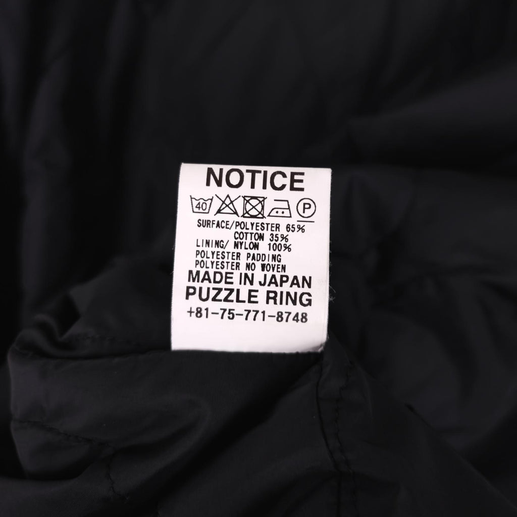SASSAFRAS Men's Made in Japan Black Padded Bud Breaker Jacket