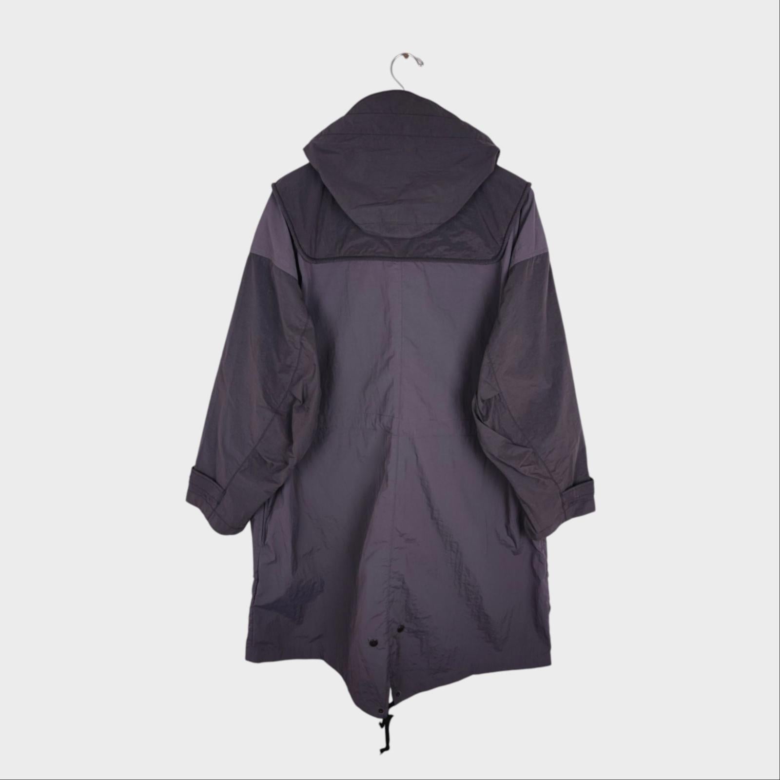 NORBIT BY HIROSHI NOZAWA Men's Grey Water Repellent Nylon Duffle Mod Coat Jacket