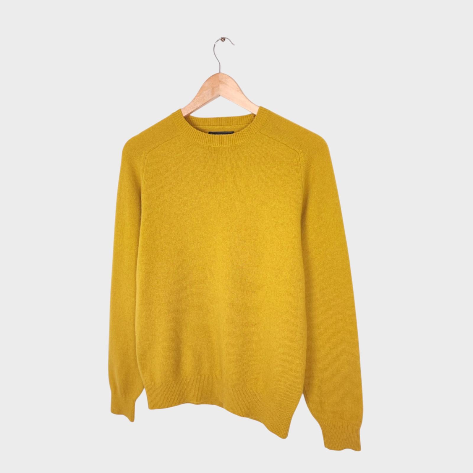 BEAMS PLUS Men's Yellow 100% Wool Jumper