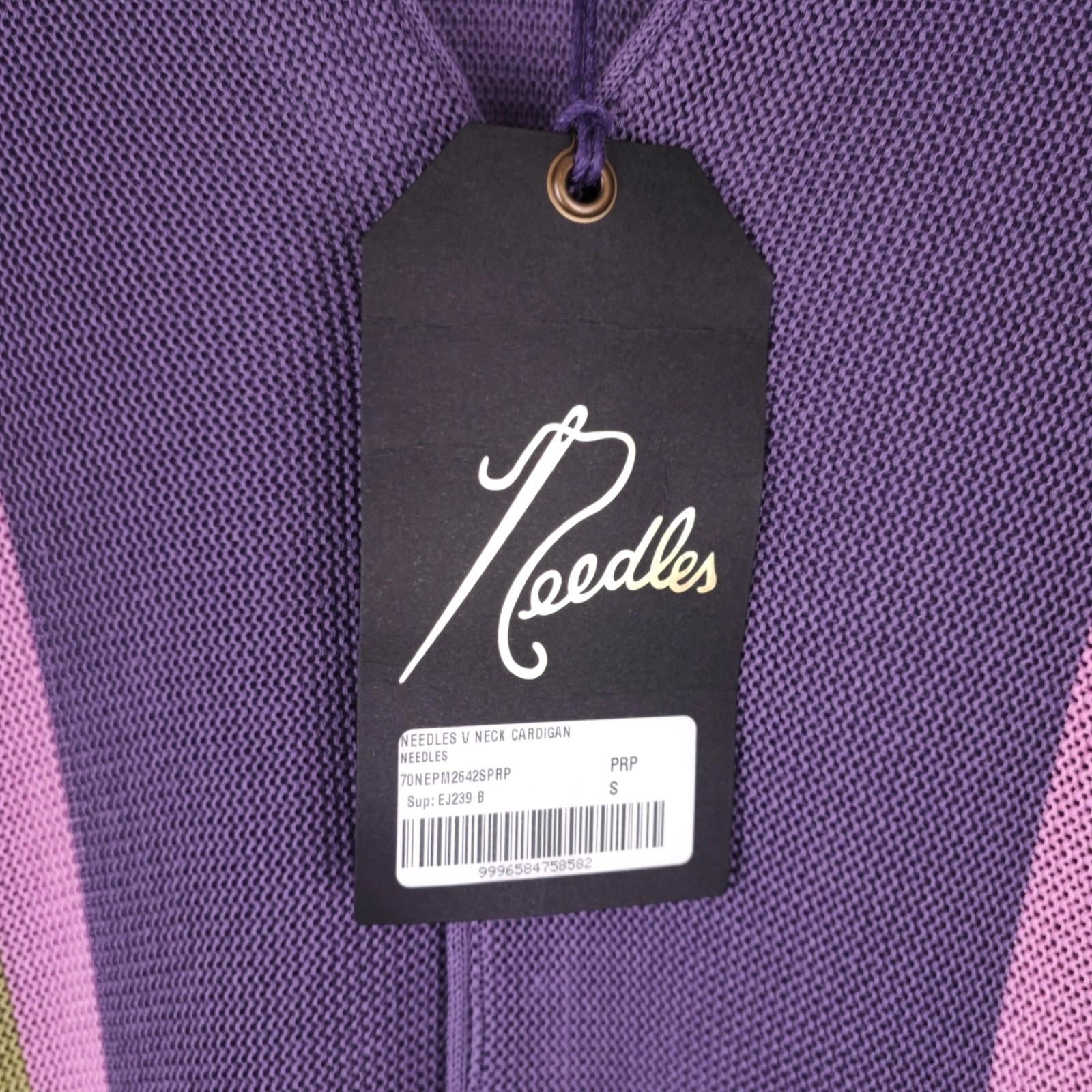 NEEDLES Men V-Neck Purl Stitch Made in Japan Cardigan