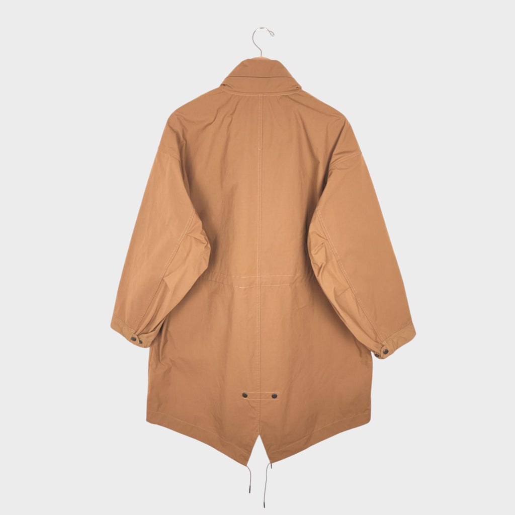 NORBIT BY HIROSHI NOZAWA Men's Coyote Beige Fishtail Wide Parka Coat Jacket - L