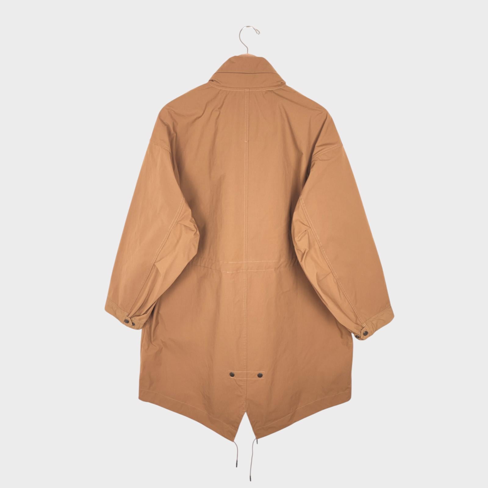 NORBIT BY HIROSHI NOZAWA Men's Coyote Beige Fishtail Wide Parka Coat Jacket - L