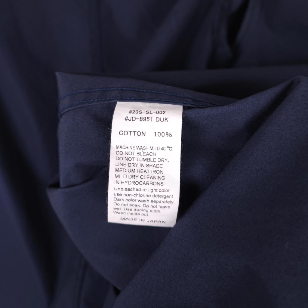 DANTON Men's Blue Made in Japan Cotton Poplin Hooded Jacket