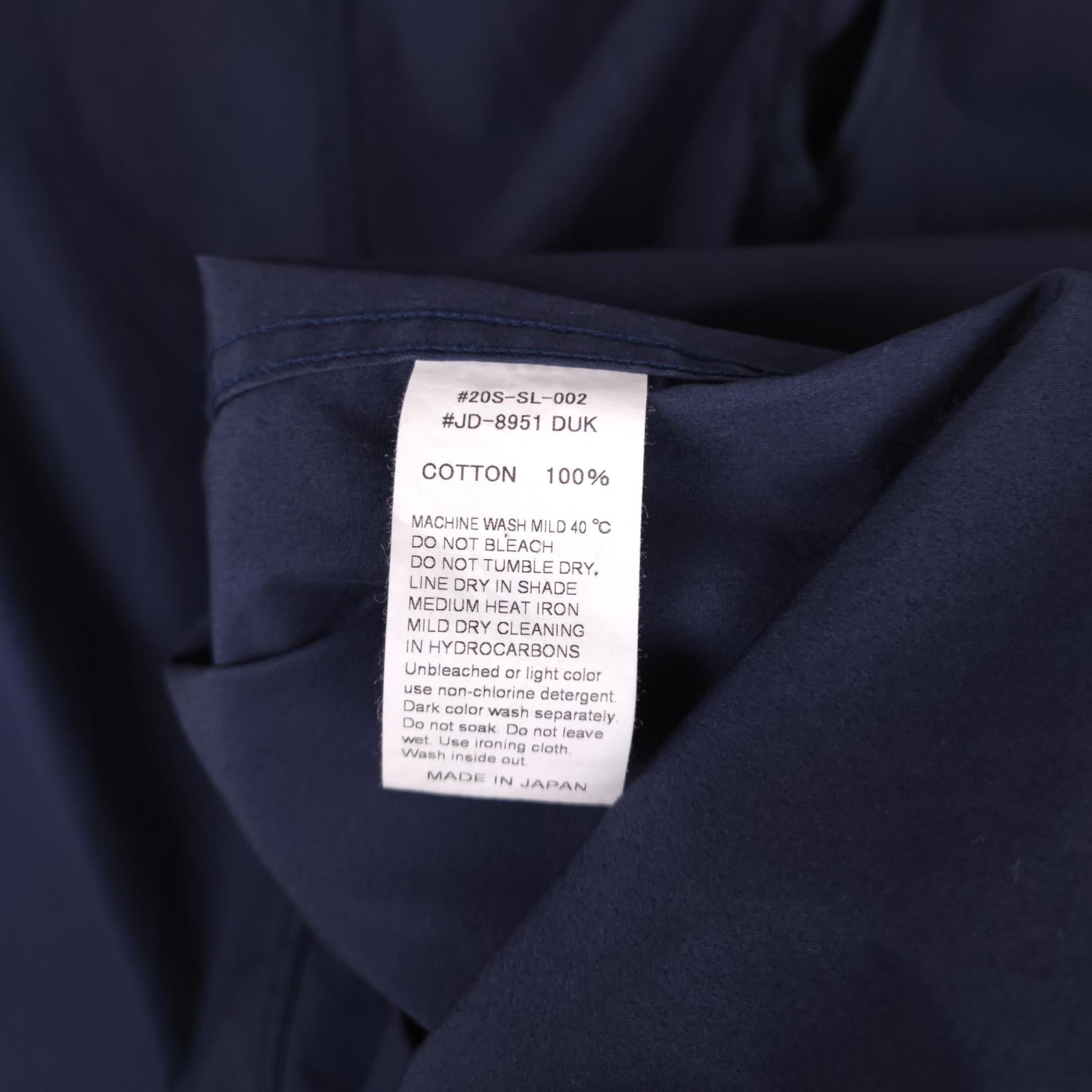 DANTON Men's Blue Made in Japan Cotton Poplin Hooded Jacket