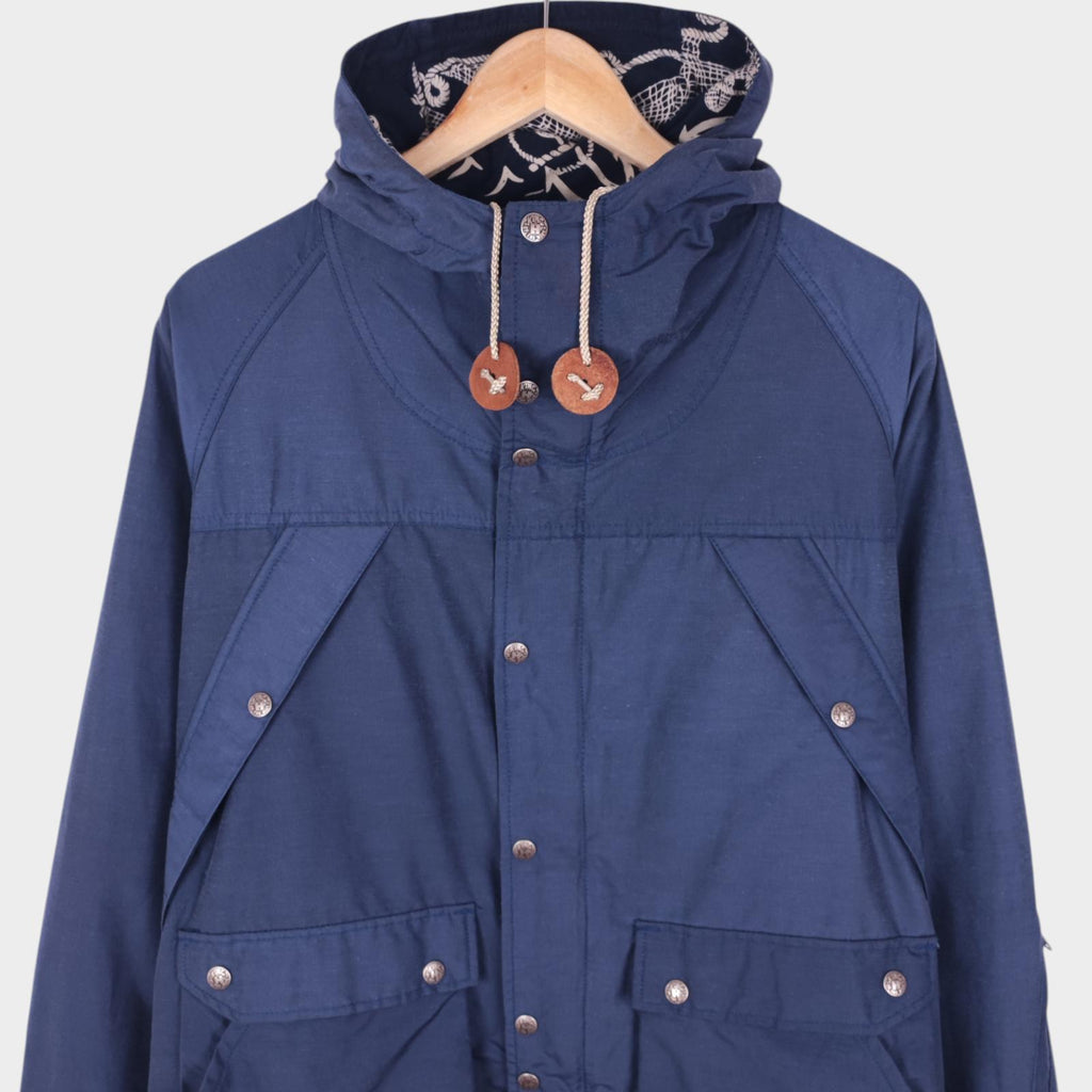 BLUE BLUE JAPAN x MT. RAINIER DESIGN Men's Blue 60/40 Cotton Nylon Mountain Parka Jacket