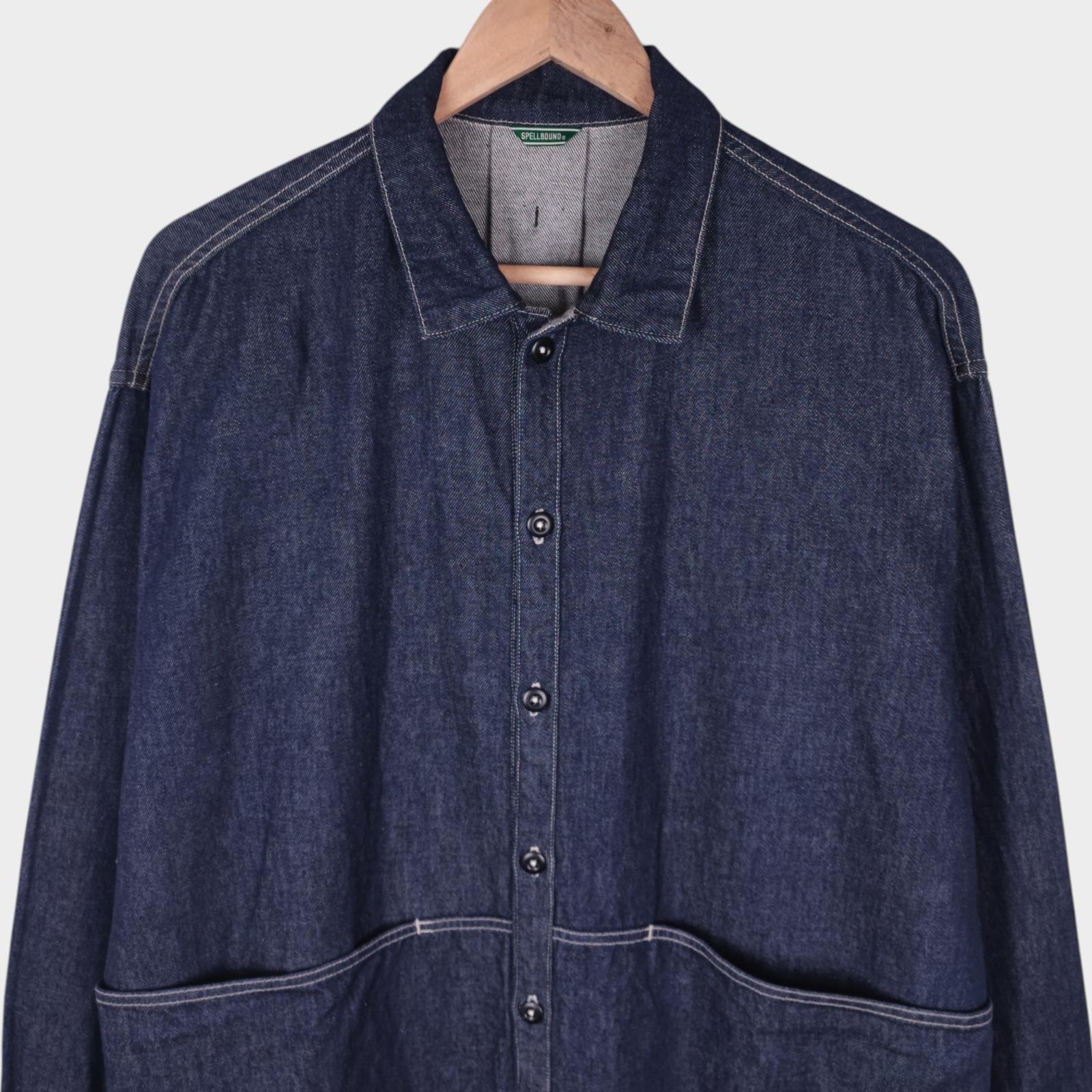 SPELLBOUND Men's Made in Japan Blue Boxy Fit Denim Utility Jacket