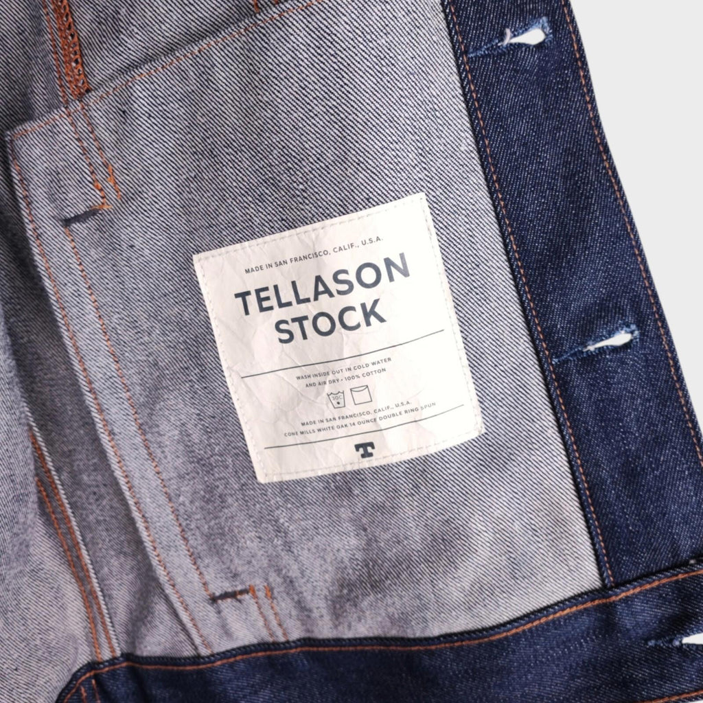 TELLASON Men's Blue Denim Made in USA Jacket