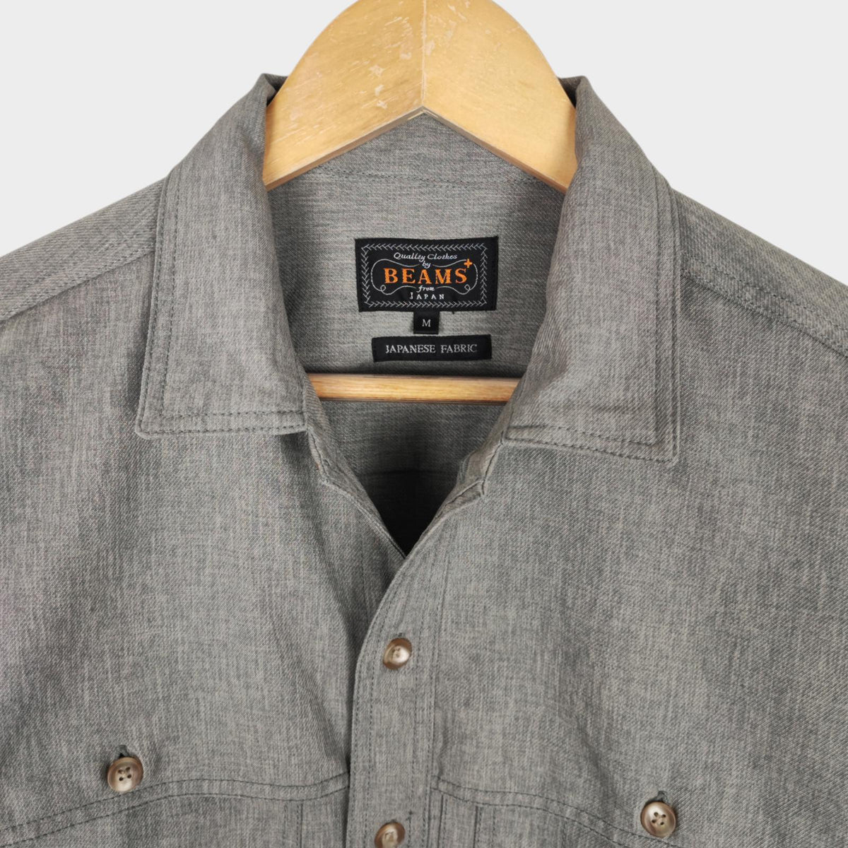BEAMS PLUS Men's Light Green Relaxed Fit Adventure Cruiser Overshirt