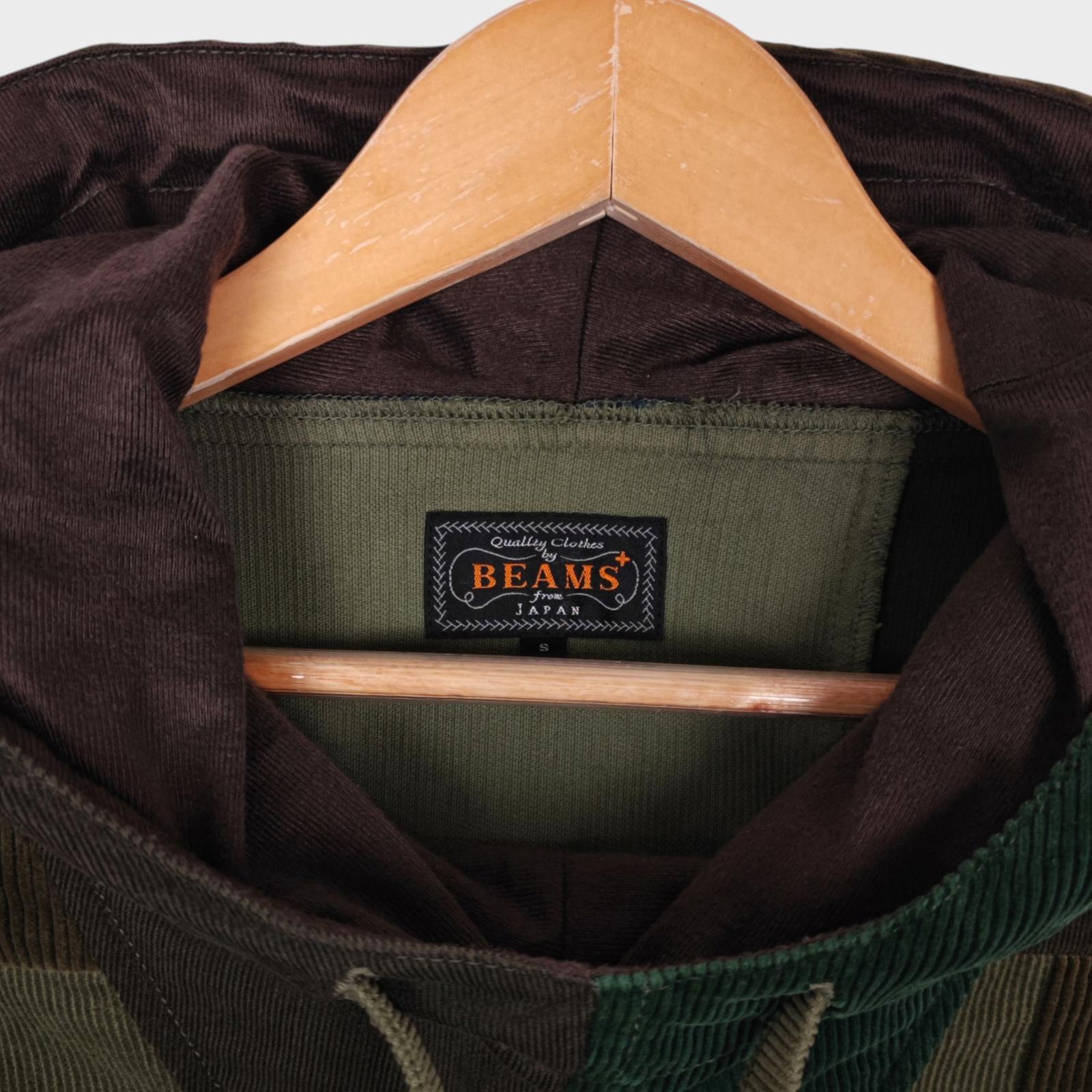 BEAMS PLUS Men's Multicoloured Military Corduroy Patchwork Smock