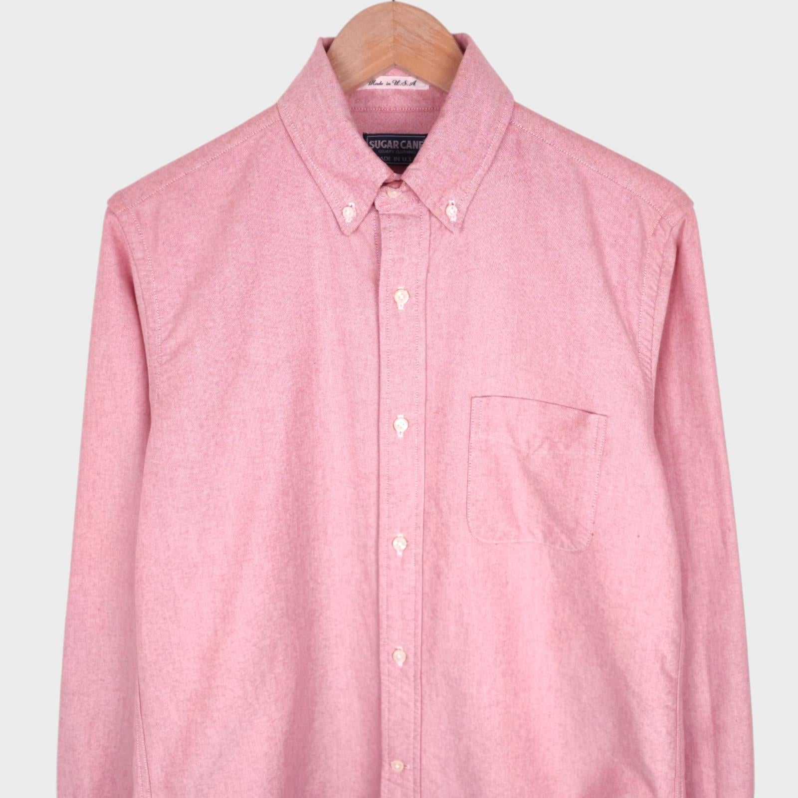 SUGAR CANE Men's Made in USA Pink Button Down BD Shirt