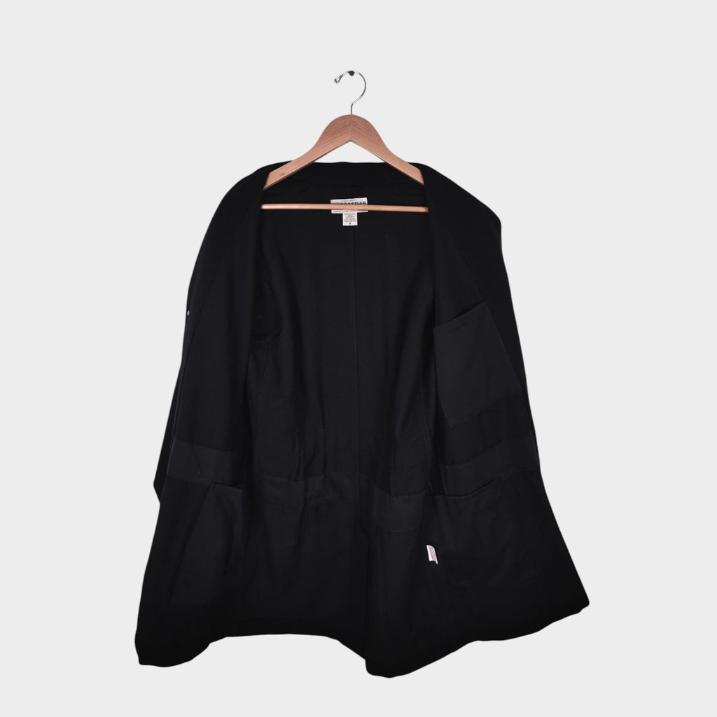 Sassafras Men's Made in Japan Black Wool Blend Whole Leaf Coat Jacket