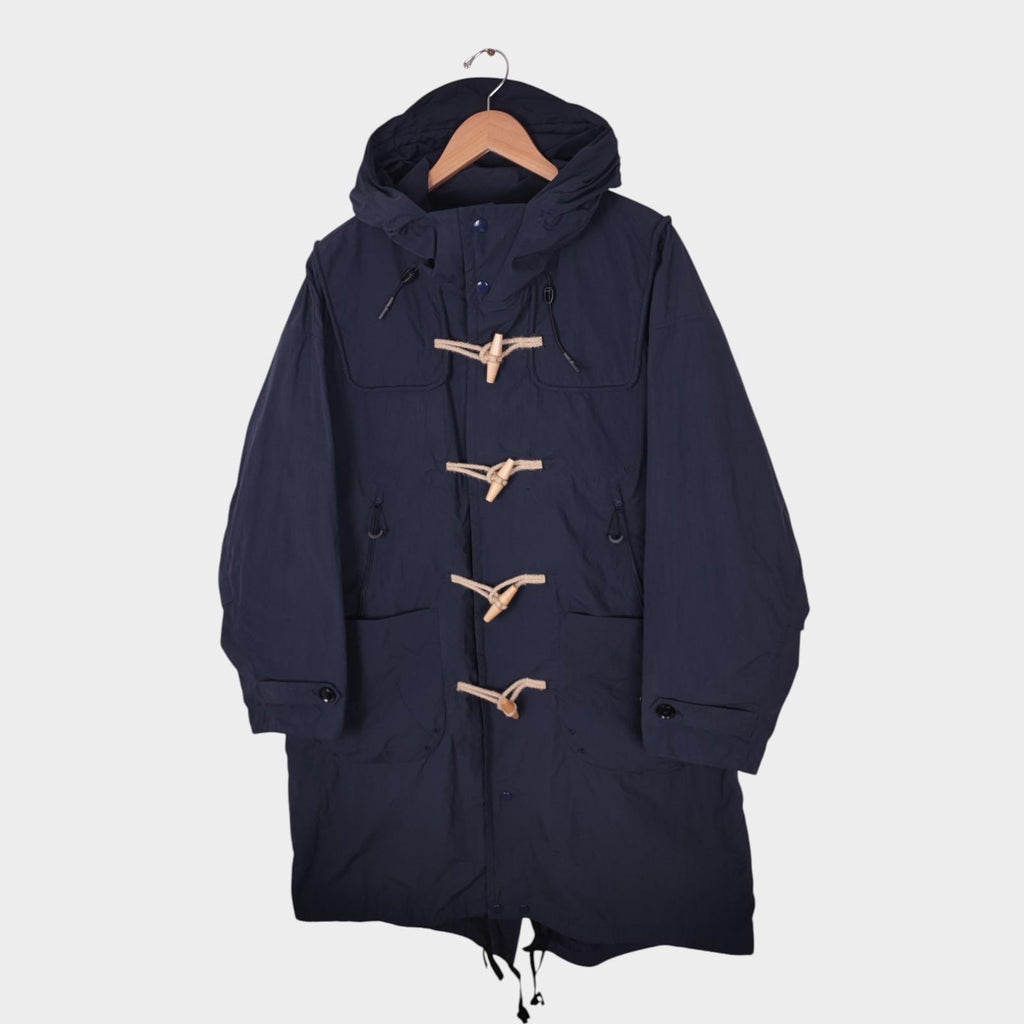 NORBIT BY HIROSHI NOZAWA Men's Navy Water Repellent Nylon Duffle Mod Coat Jacket