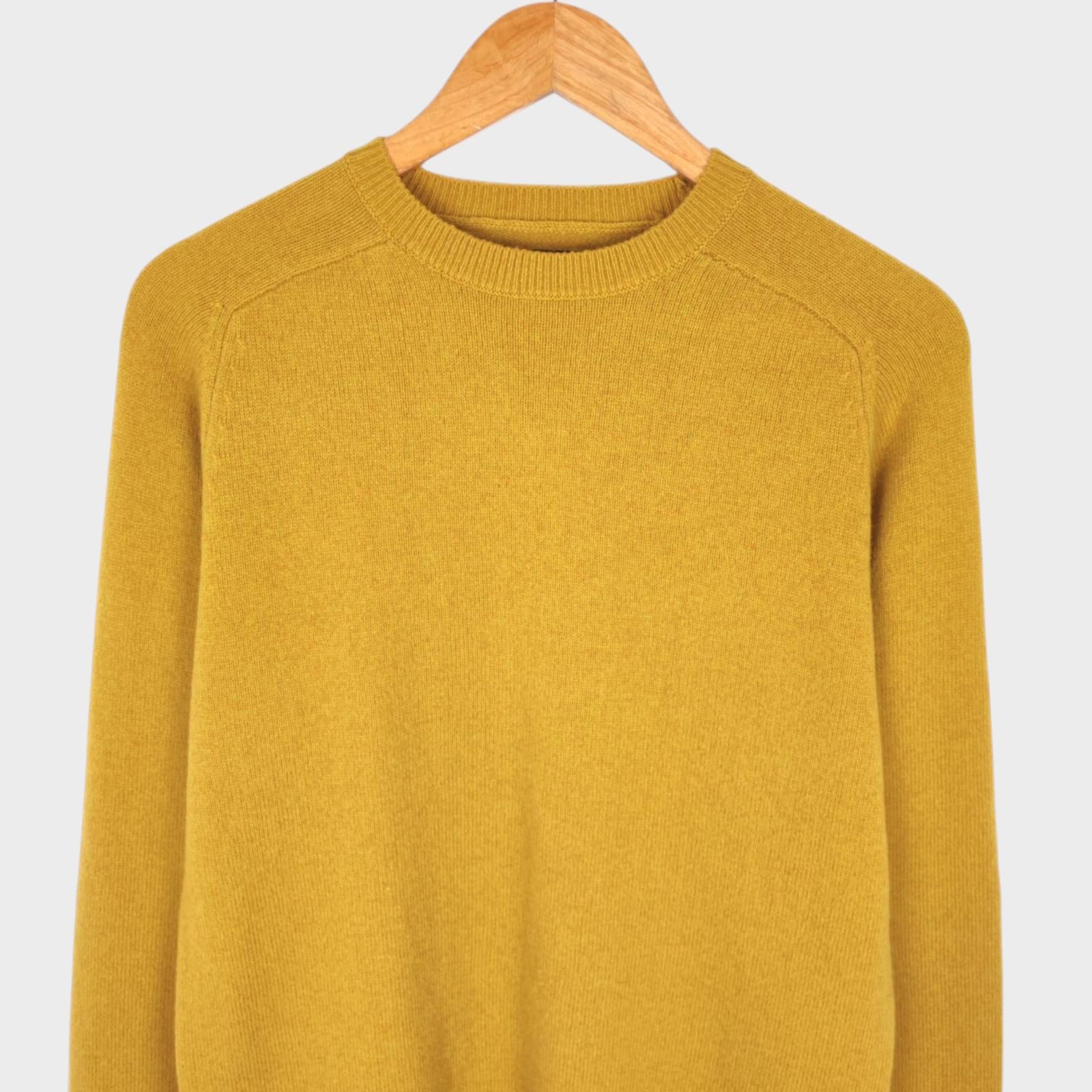 BEAMS PLUS Men's Yellow 100% Wool Jumper