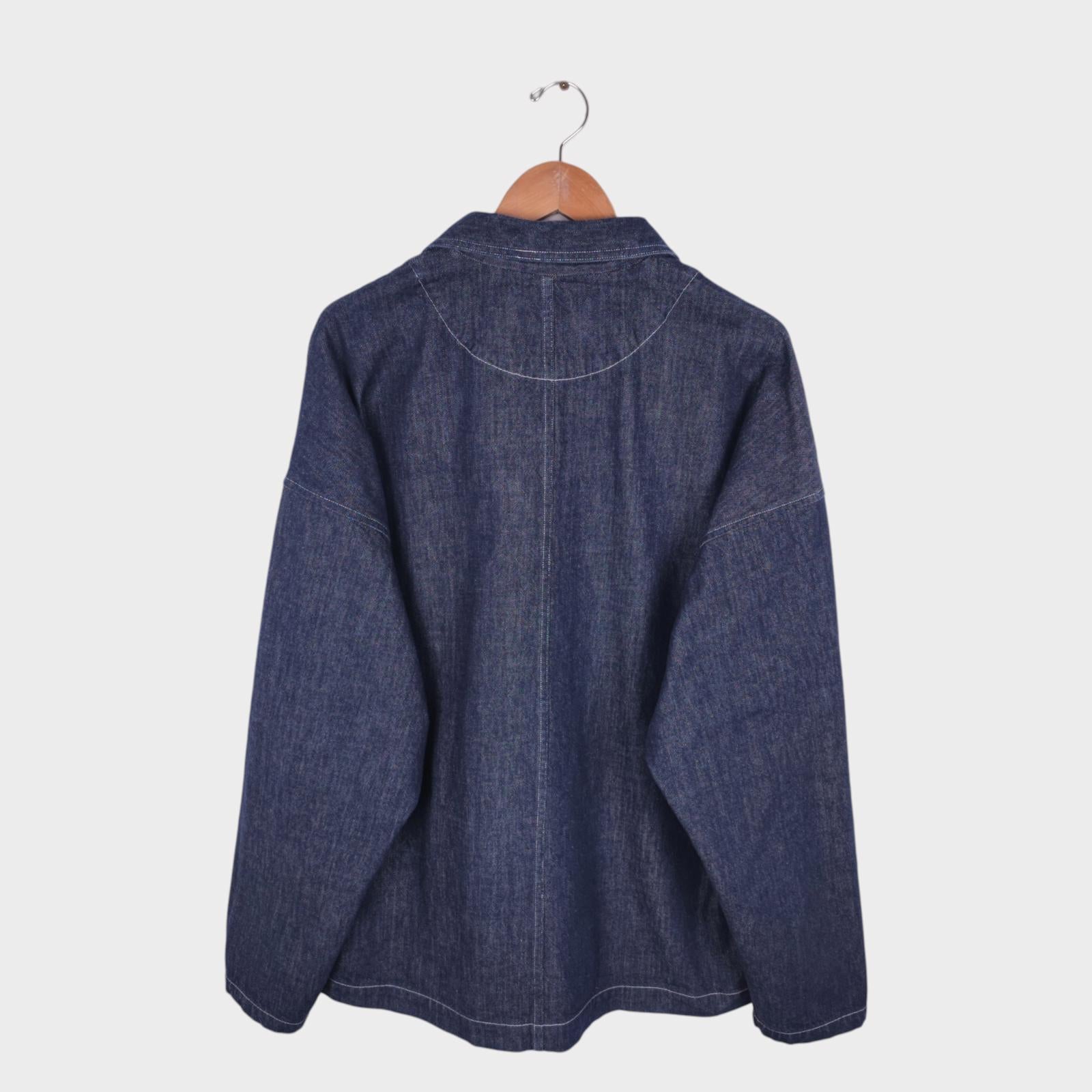 HARVESTY Men's Blue Made in Japan Denim Chore Jacket