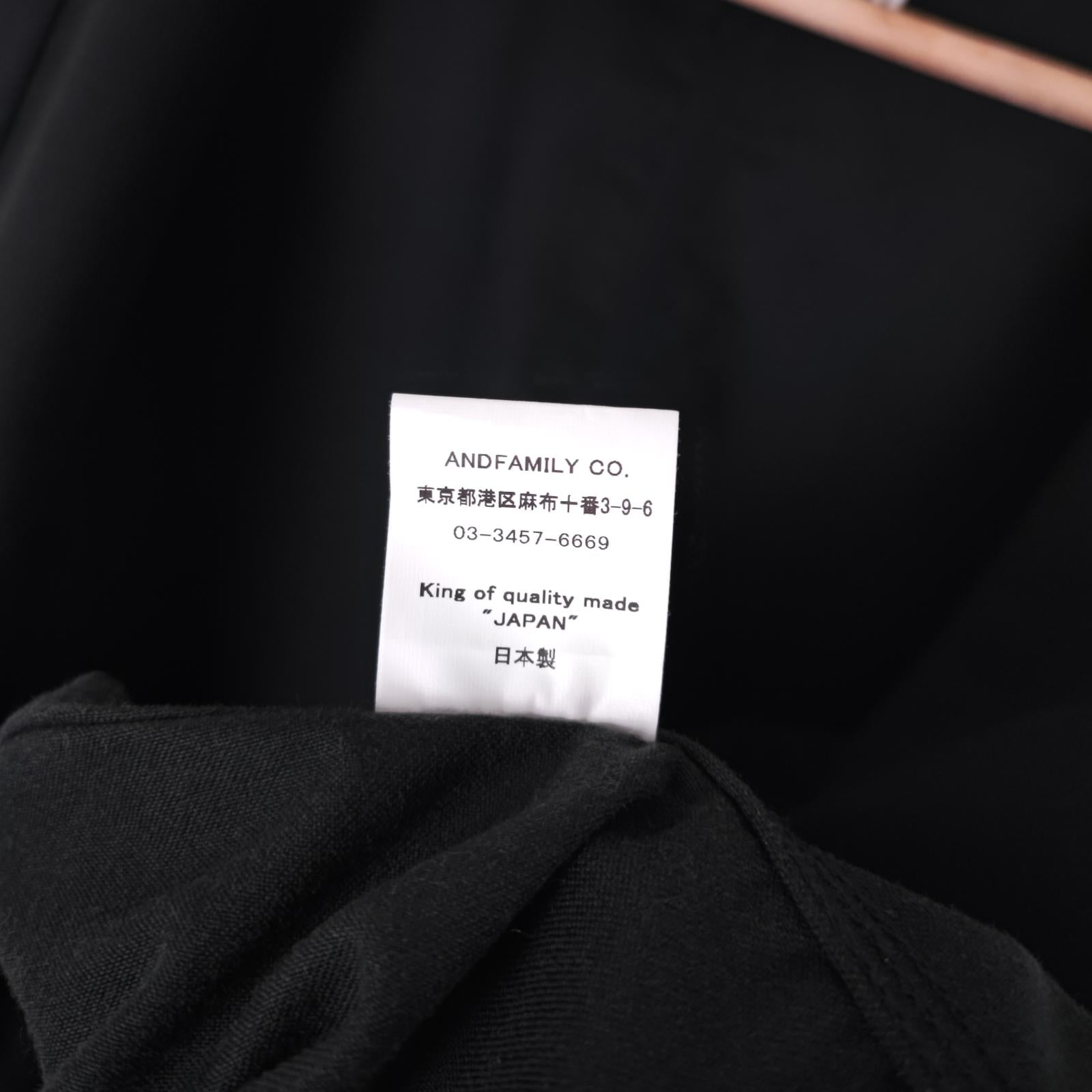 ANDFAMILYS CO. KYOTO Men's Made in Japan Black Moleskin Chore Jacket