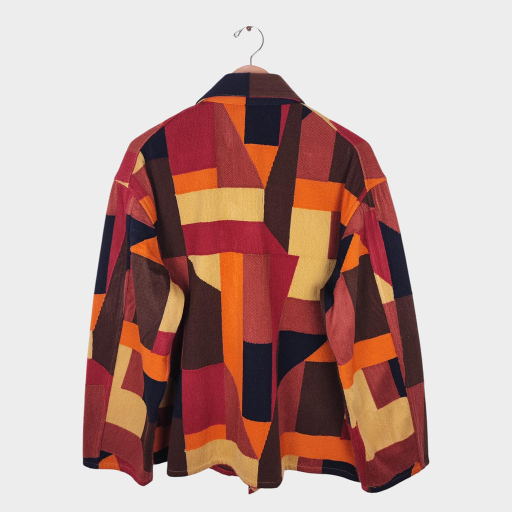 NICHE. Japan Men's Multicoloured Patchwork Switching Stitch Chore Jacket