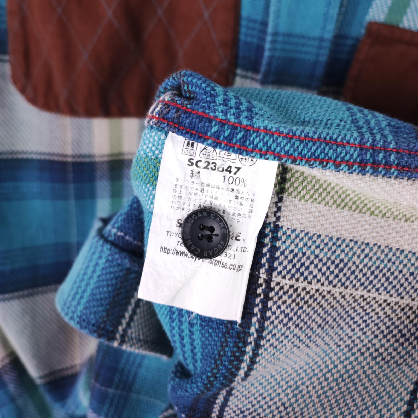 SUGAR CANE Men's Made in Japan Knitted Checked Hunting Shirt
